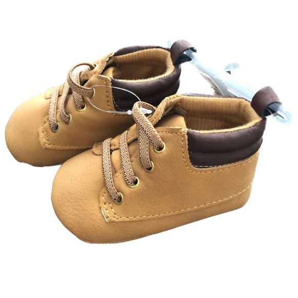 Child of Mine Carters Tan Crib Shoes Work Boot Style Size 0-3 Months - Picture 3 of 9